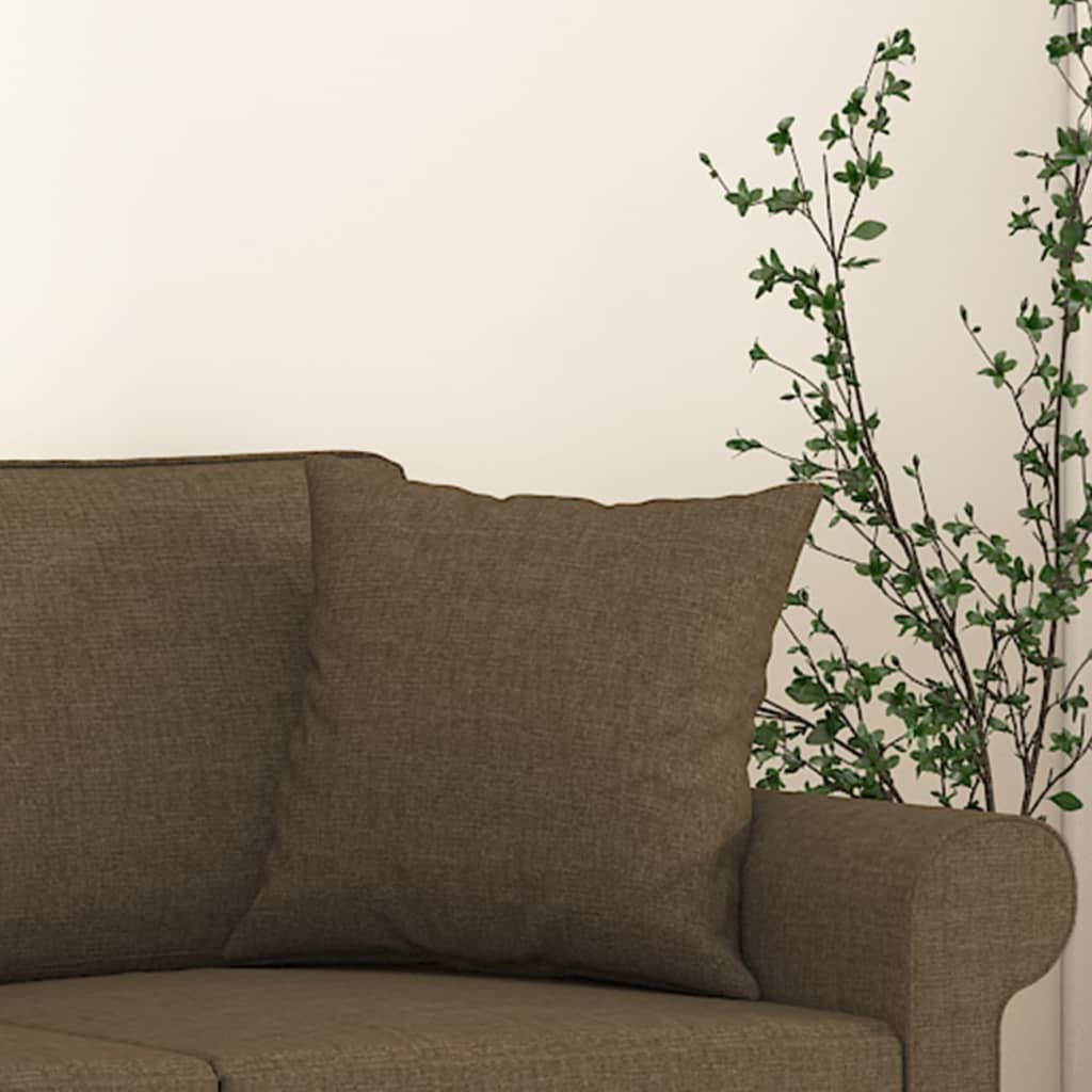 Cojines decorativos 2 uds tela marrón 40x40 cm v7776 - Vetonek