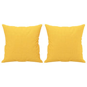 Vetonek Cojines decorativos 2 uds tela amarillo claro 40x40 cm