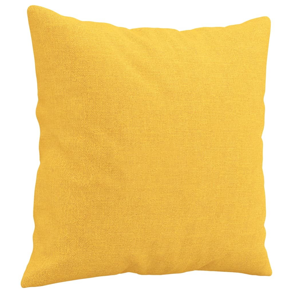 Cojines decorativos 2 uds tela amarillo claro 40x40 cm v7790 - Vetonek