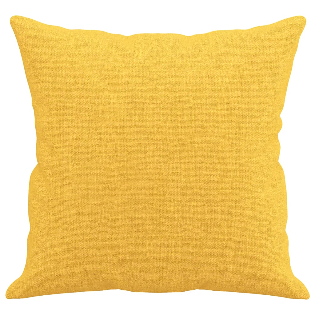 Cojines decorativos 2 uds tela amarillo claro 40x40 cm v7790 - Vetonek