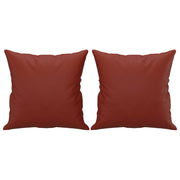 Vetonek Cojines decorativos 2 uds cuero sintético rojo tinto 40x40 cm