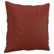 Cojines decorativos 2 uds cuero sintético rojo tinto 40x40 cm - Vetonek