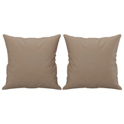Cojines decorativos 2 uds cuero sintético capuchino 40x40 cm v7875 Vetonek