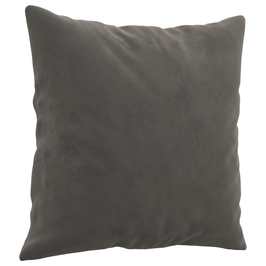 Cojines decorativos 2 uds terciopelo gris oscuro 40x40 cm v7899 Vetonek
