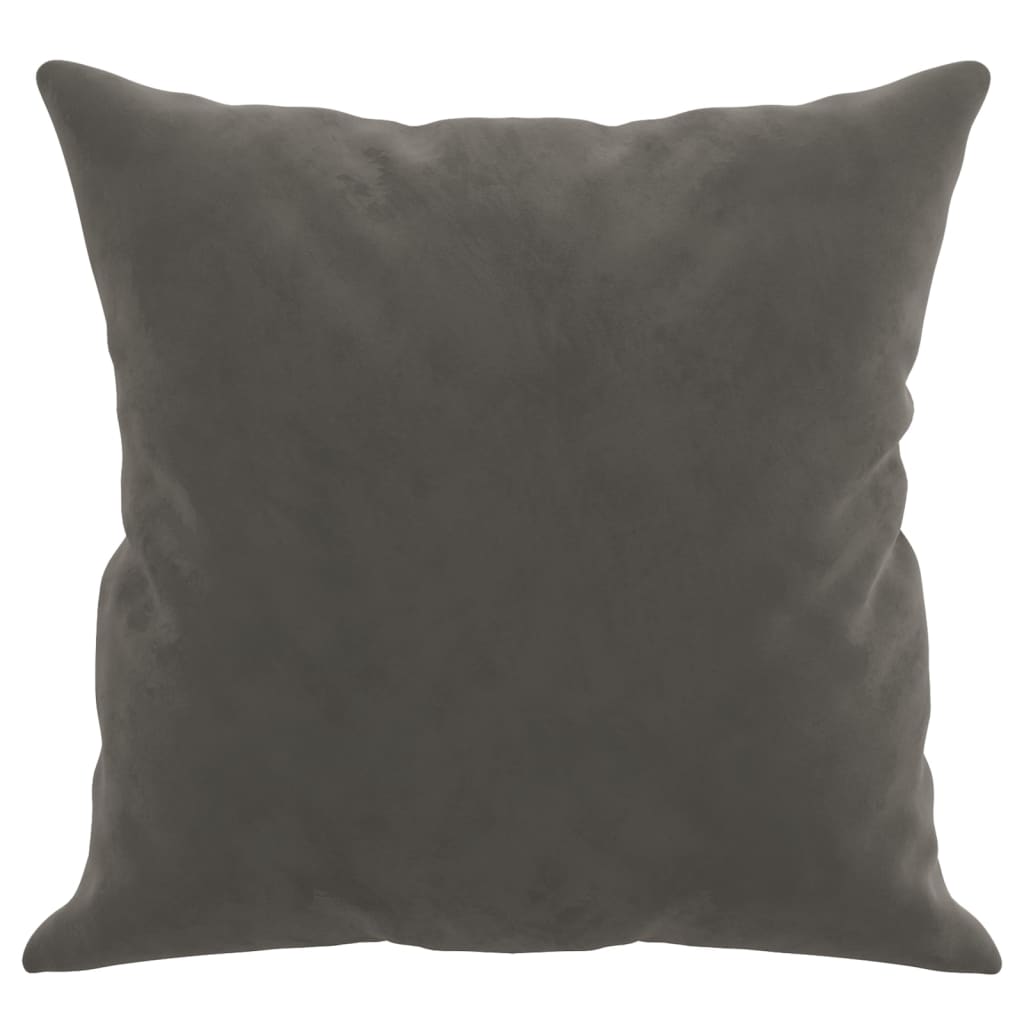 Cojines decorativos 2 uds terciopelo gris oscuro 40x40 cm v7899 Vetonek
