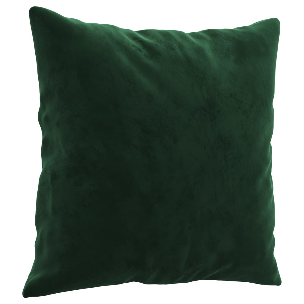 Cojines decorativos 2 uds terciopelo verde oscuro 40x40 cm v7905 Vetonek