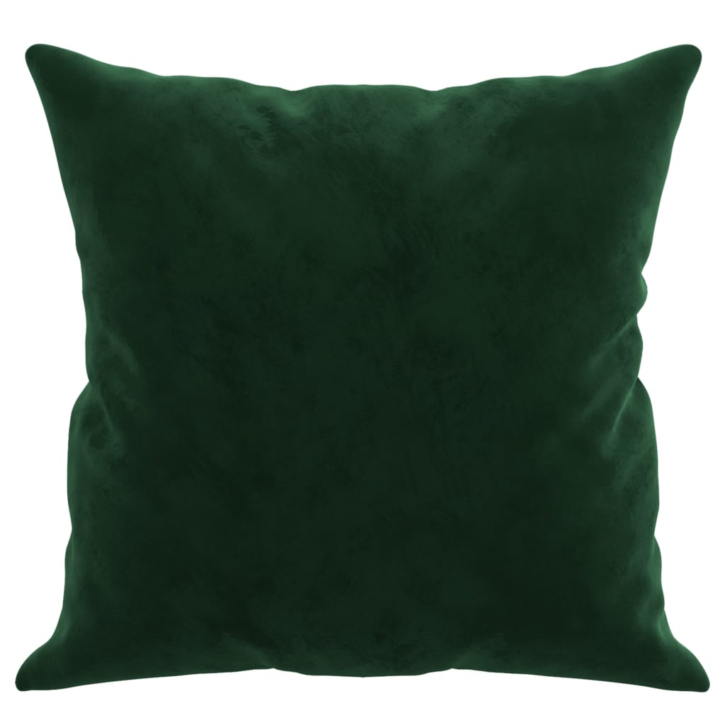 Cojines decorativos 2 uds terciopelo verde oscuro 40x40 cm v7905 Vetonek