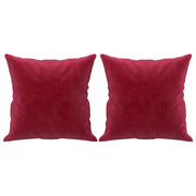 Cojines decorativos 2 uds terciopelo rojo tinto 40x40 cm v7929 Vetonek