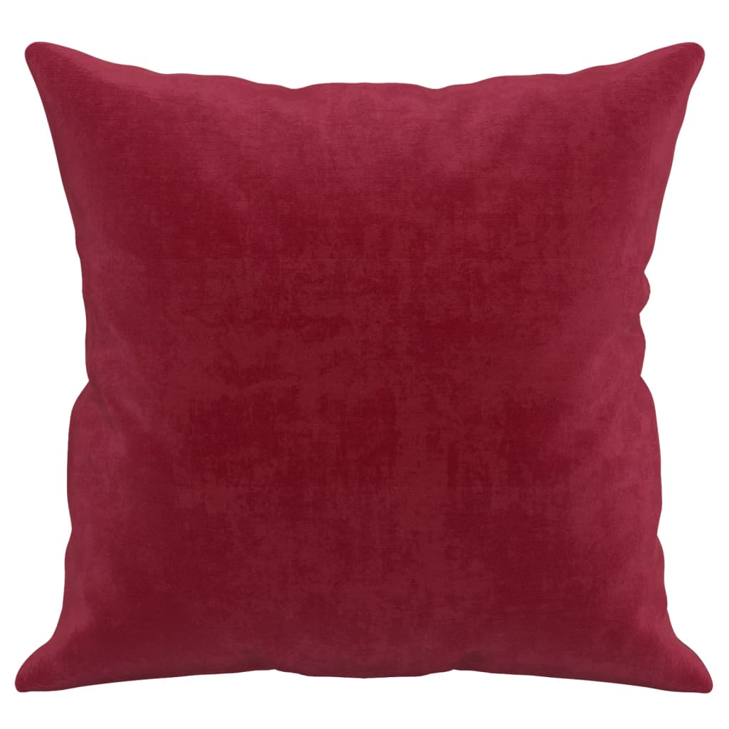 Cojines decorativos 2 uds terciopelo rojo tinto 40x40 cm v7929 - Vetonek