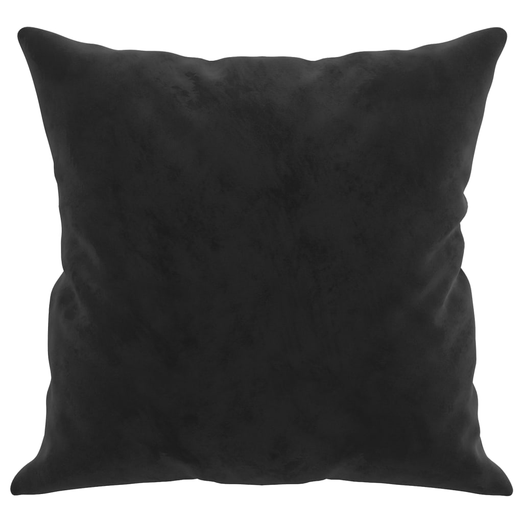 Cojines decorativos 2 uds terciopelo negro 40x40 cm v7936 Vetonek