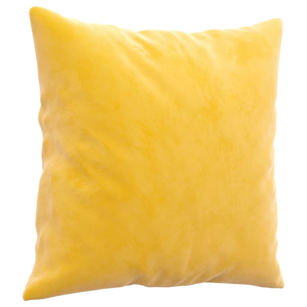Cojines decorativos 2 uds terciopelo amarillo 40x40 cm - Vetonek
