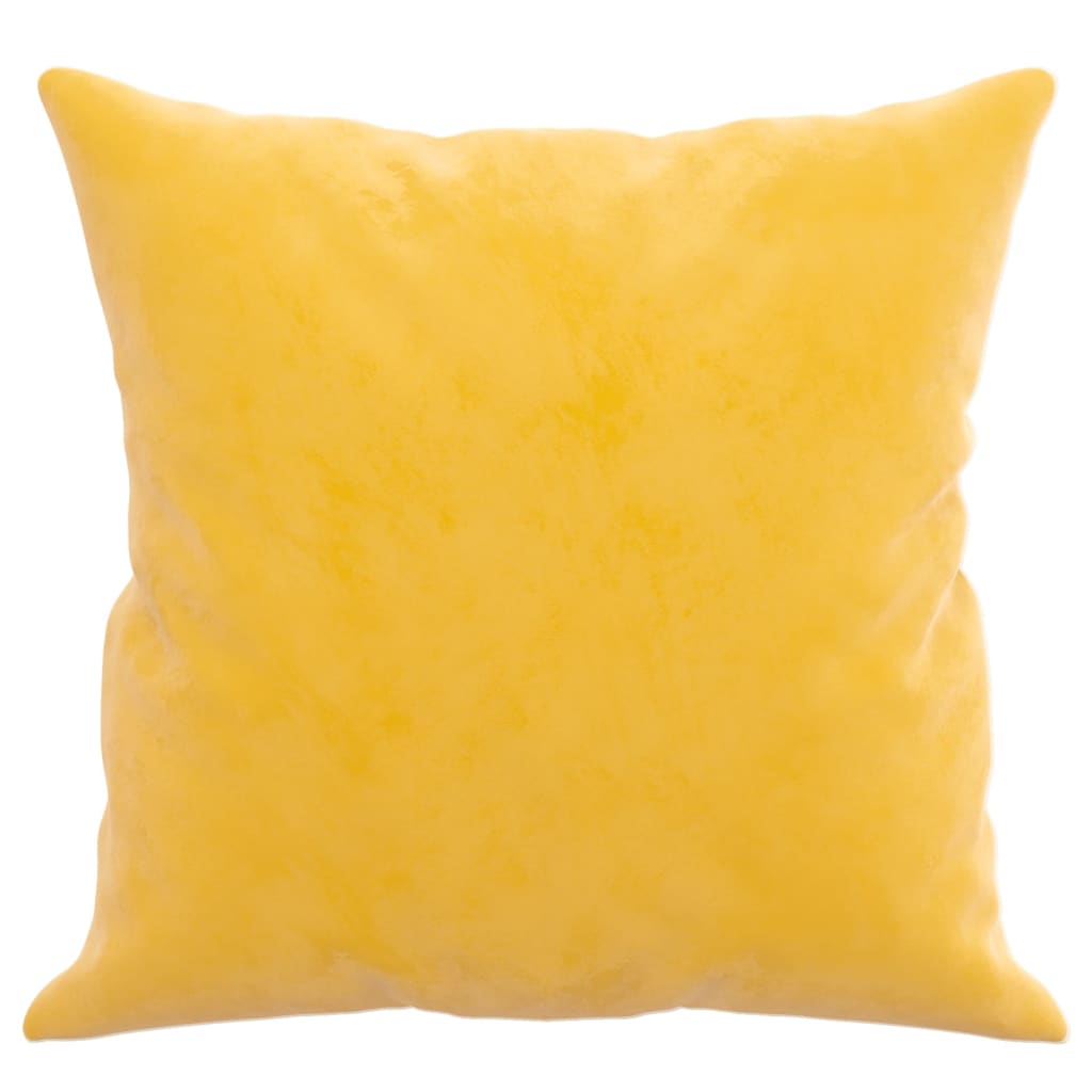 Cojines decorativos 2 uds terciopelo amarillo 40x40 cm - Vetonek