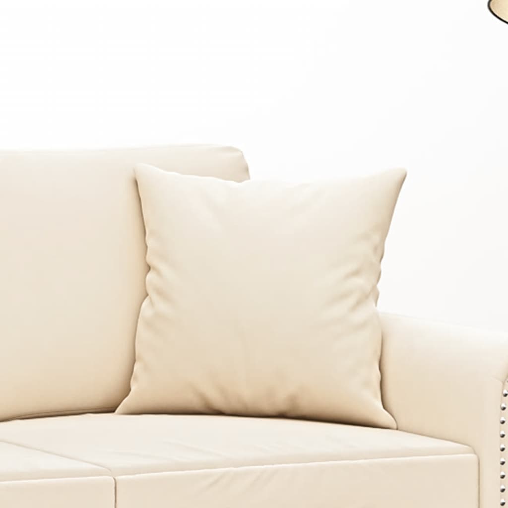 Cojines decorativos 2 uds terciopelo crema 40x40 cm v7967 Vetonek