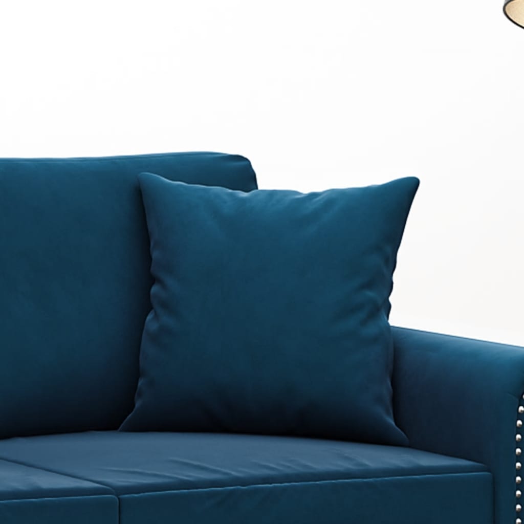 Cojines decorativos 2 uds terciopelo azul 40x40 cm v7974 - Vetonek