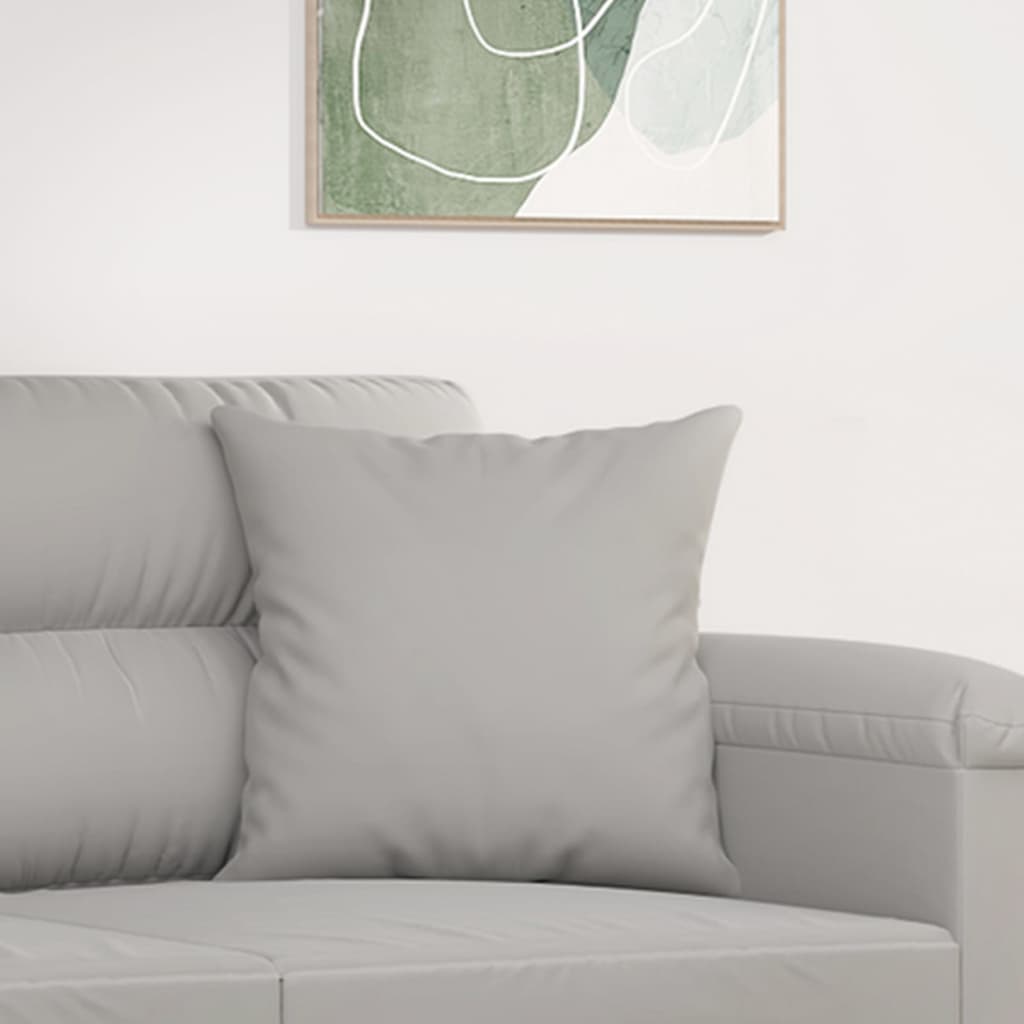 Cojines decorativos 2 uds tela microfibra gris claro 40x40 cm v7998 - Vetonek