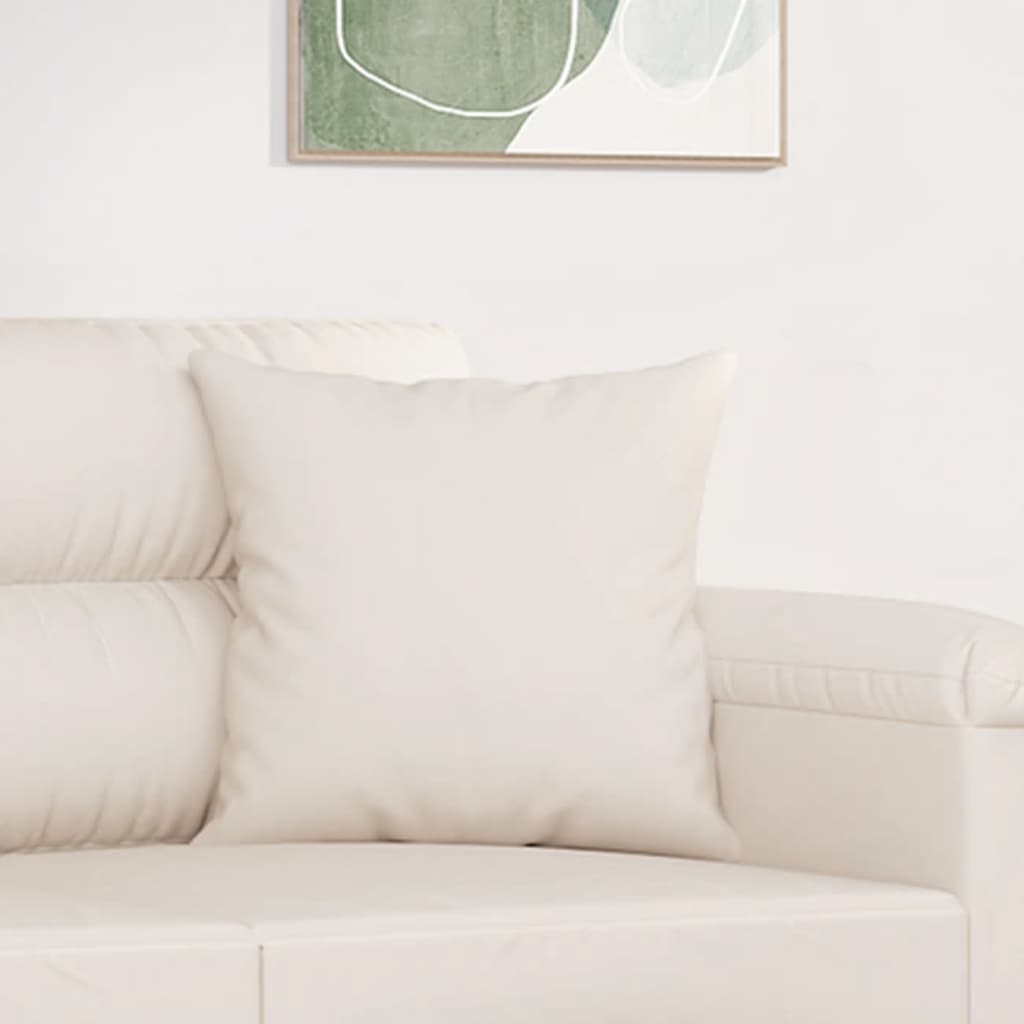 Cojines decorativos 2 uds tela microfibra beige 40x40 cm v8032 Vetonek