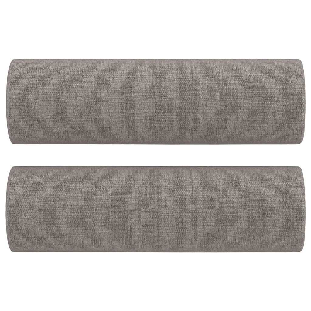 Cojines decorativos 2 uds tela gris taupe 15x50 cm