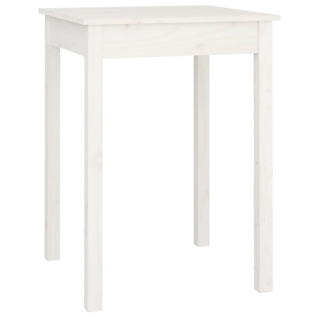 Mesa de comedor madera maciza de pino blanca 55x55x75 cm vidaXL