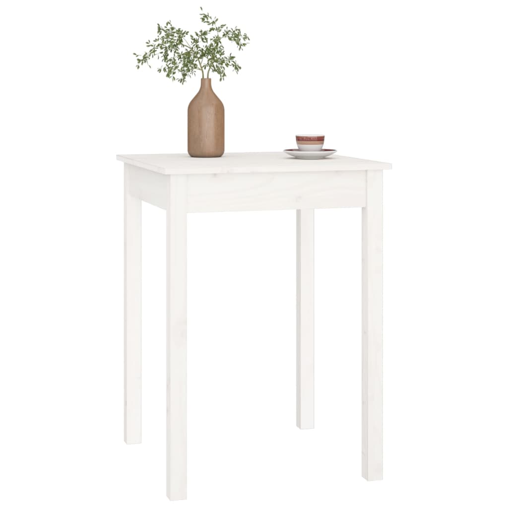 Mesa de comedor madera maciza de pino blanca 55x55x75 cm vidaXL