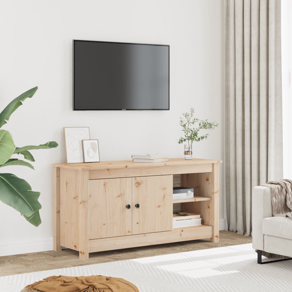 Vetonek Mueble de TV de madera maciza de pino 103x36,5x52 cm