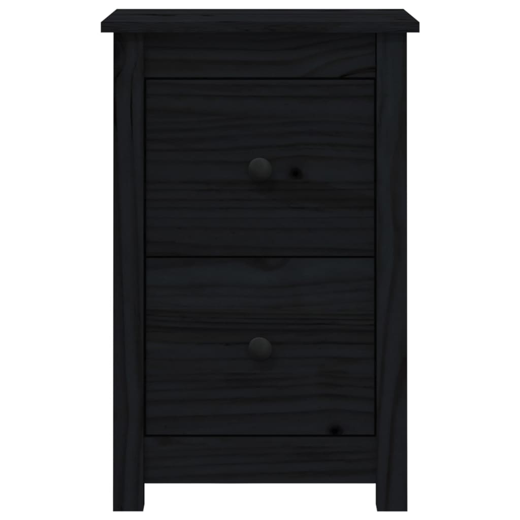 Night Messitas 2 UDS Black Pine Wood 40x35x61.5cm