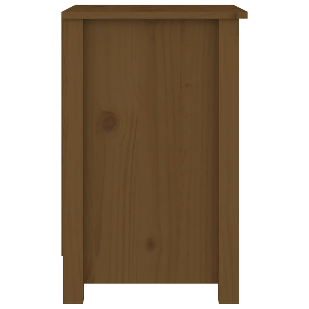 Mesitas de noche 2 uds madera de pino marrón miel 40x35x55 cm - Vetonek