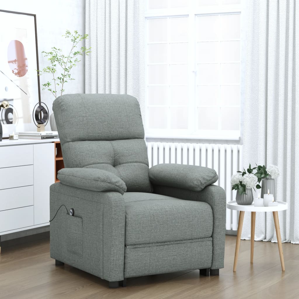 Vetonek Sillón elevable tela gris oscuro