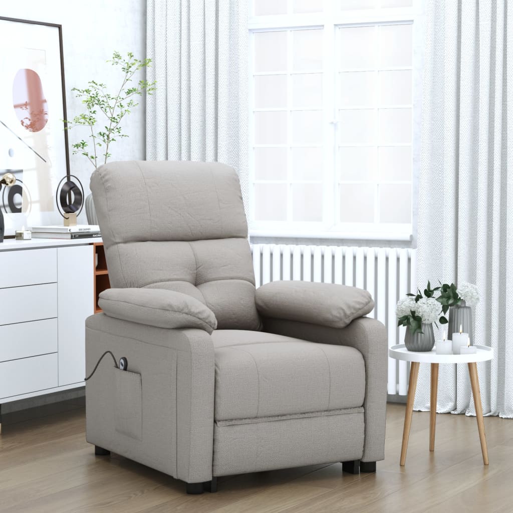 Vetonek Sillón elevable tela gris taupe