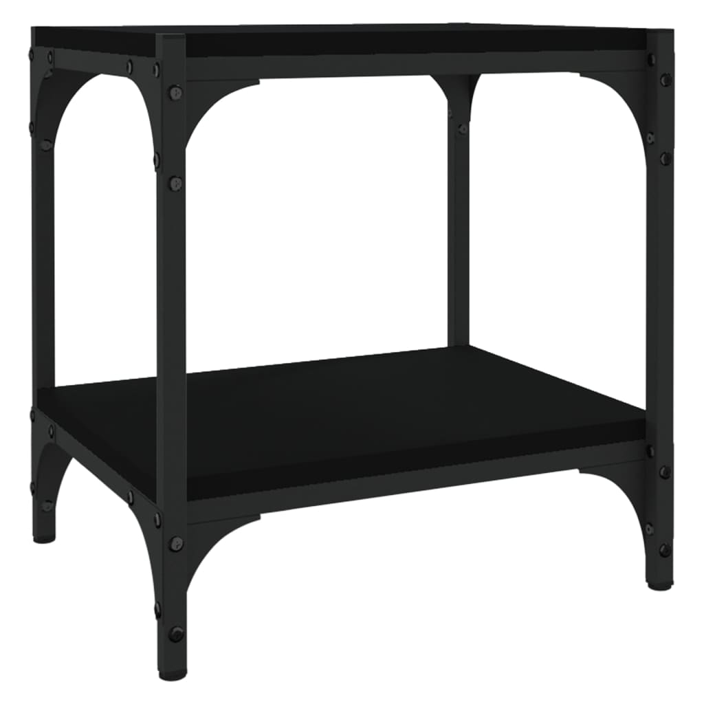 Mueble para TV madera y acero negro 40x33x41 cm vidaXL