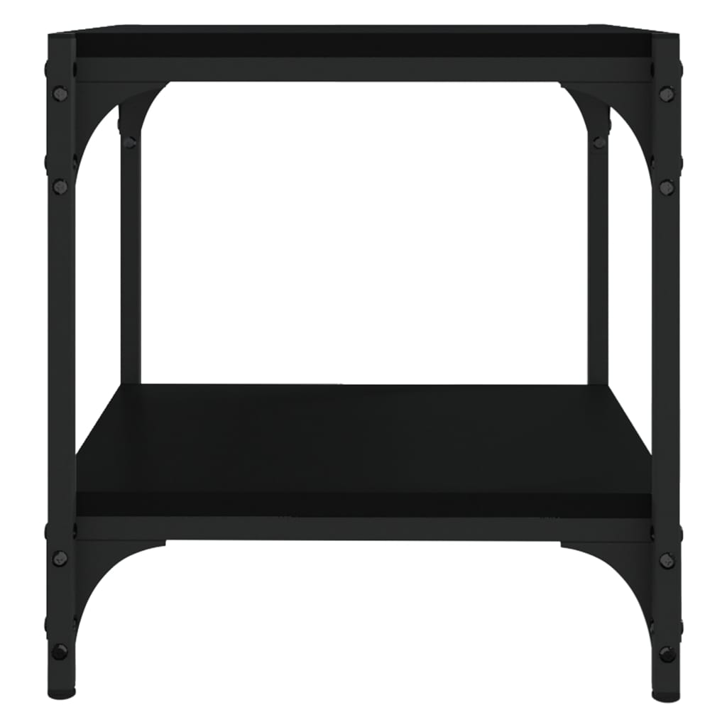 Mueble para TV madera y acero negro 40x33x41 cm vidaXL