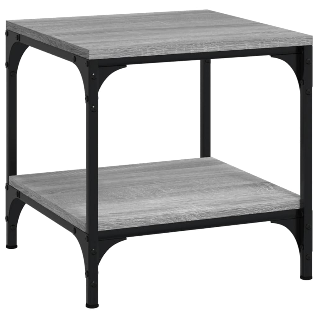 Mesa de centro madera contrachapada gris Sonoma 50x50x40 cm vidaXL