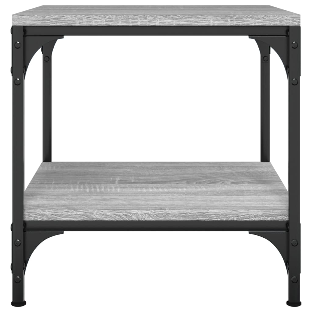 Mesa de centro madera contrachapada gris Sonoma 50x50x40 cm vidaXL