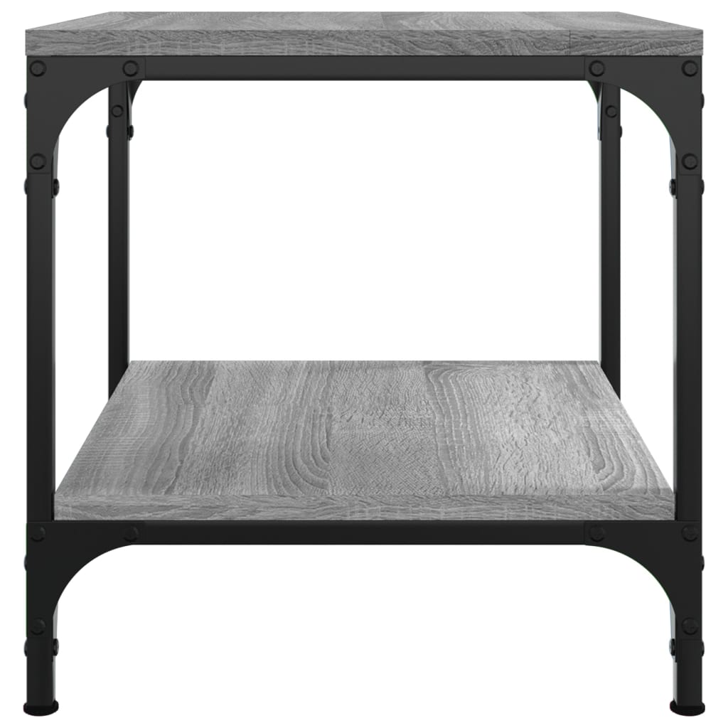 Mesa de centro madera contrachapada gris Sonoma 50x50x40 cm vidaXL