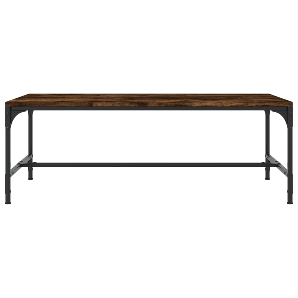 Mesa de centro madera contrachapada roble ahumado 100x50x35 cm vidaXL