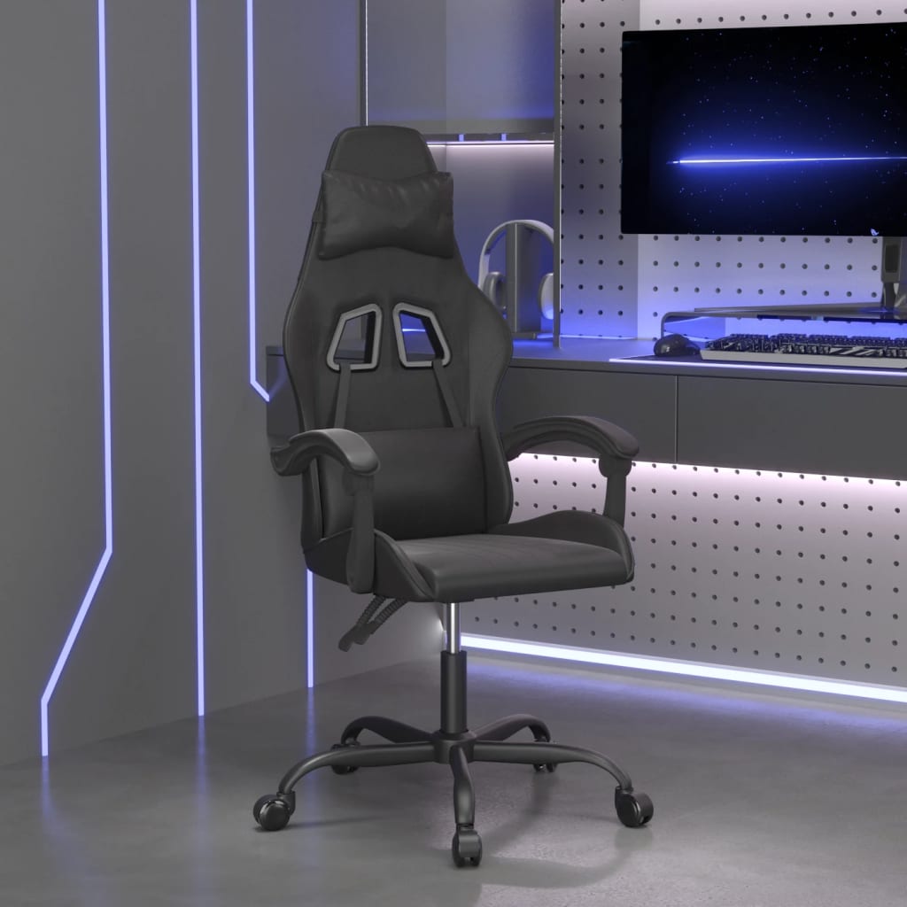 Vetonek Silla gaming giratoria cuero sintético negro