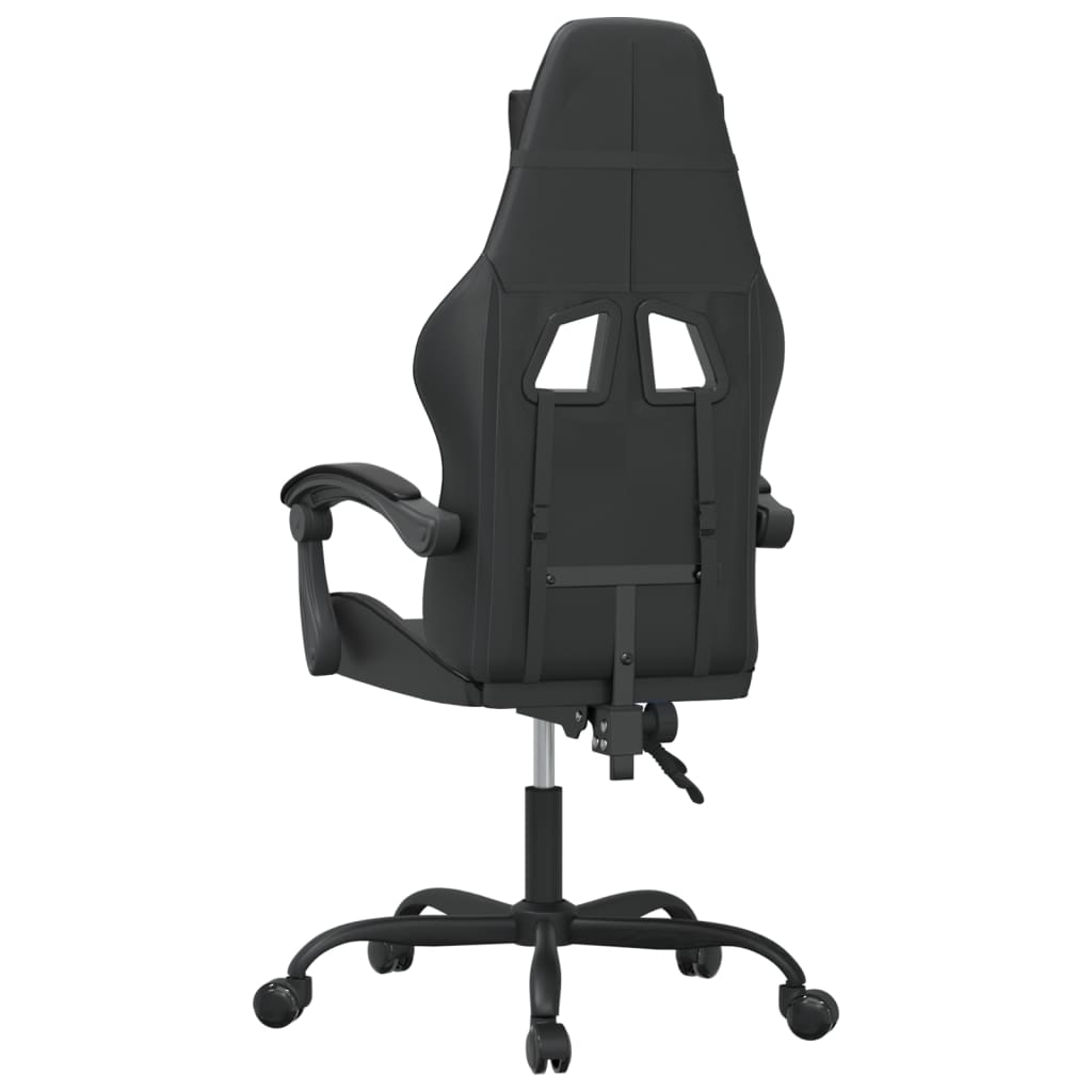 Silla gaming giratoria cuero sintético negro vidaXL