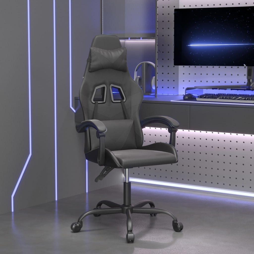 Vetonek Silla gaming giratoria cuero sintético negro