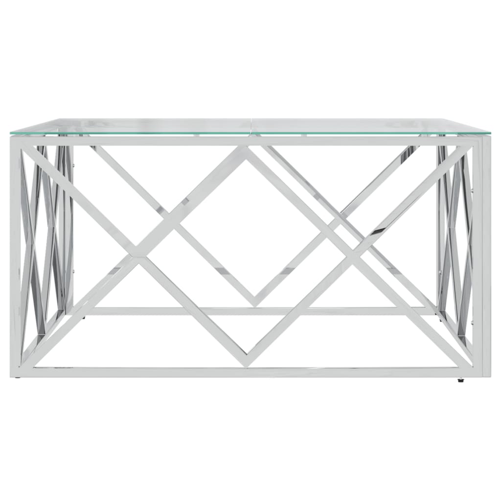 Table centrale en acier inoxydable 80x80x40 cm