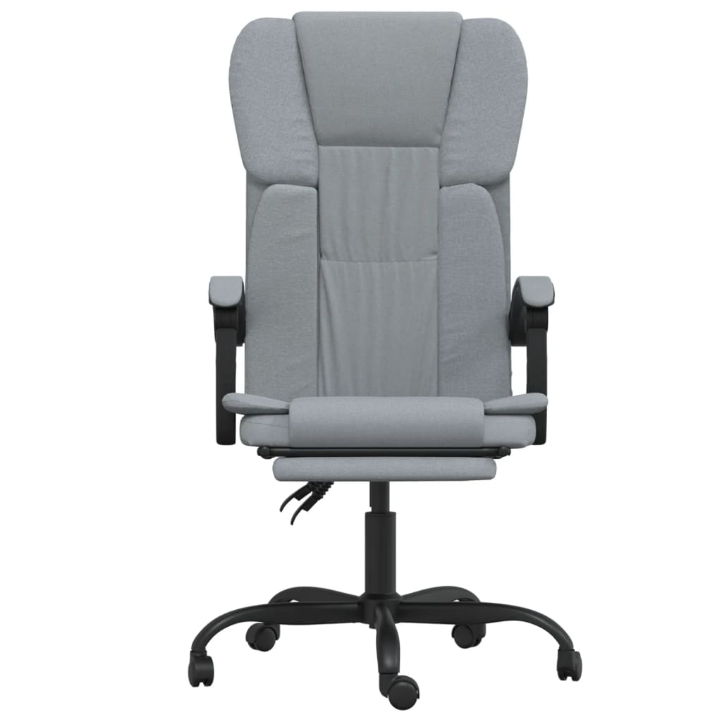 Reclinable Office Chair of light gray fabric