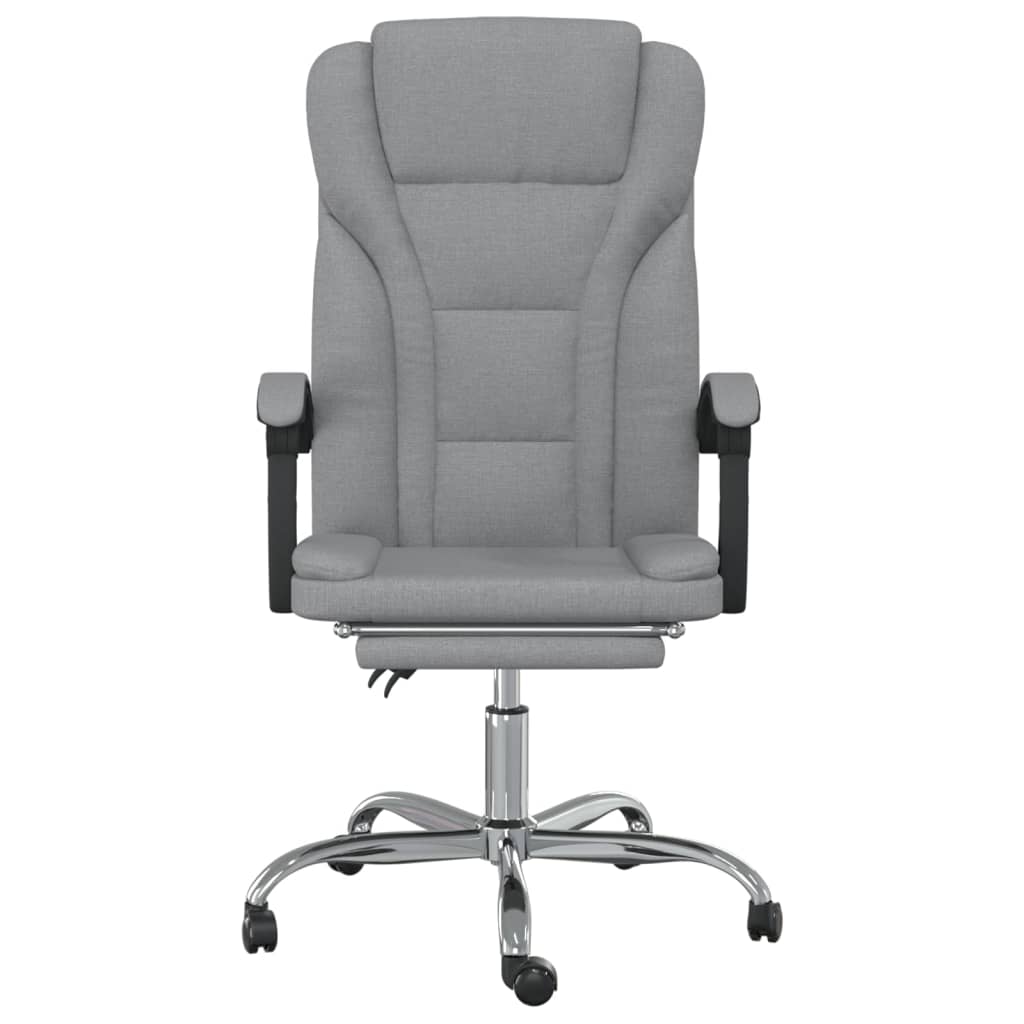 Reclinable Office Chair of light gray fabric