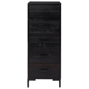 Cómoda de madera maciza de pino negro 42x35x110 cm v2806 - Vetonek