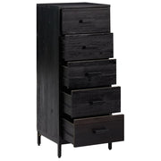 Cómoda de madera maciza de pino negro 42x35x110 cm v2806 - Vetonek