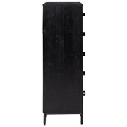 Cómoda de madera maciza de pino negro 42x35x110 cm v2806 - Vetonek