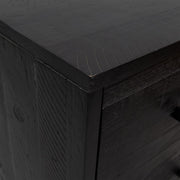 Cómoda de madera maciza de pino negro 42x35x110 cm v2806 - Vetonek