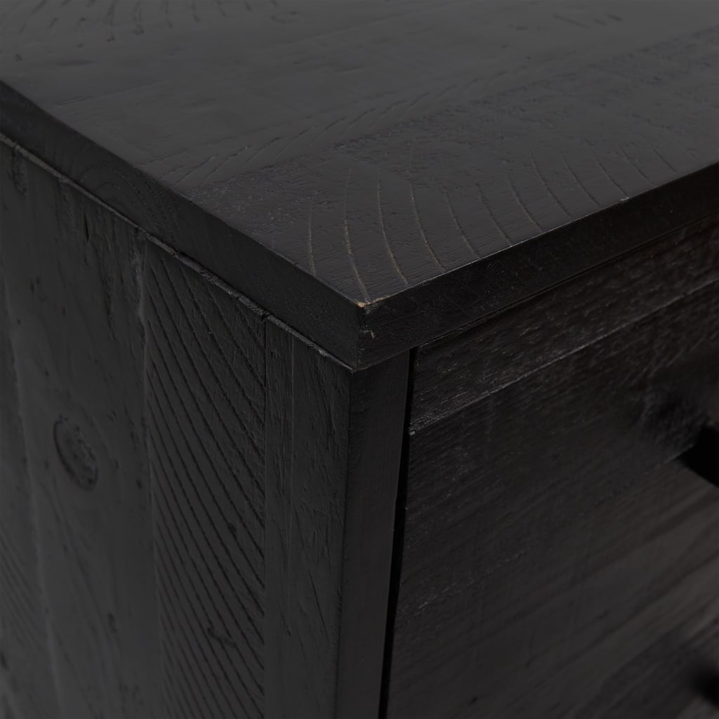 Cómoda de madera maciza de pino negro 42x35x110 cm v2806 - Vetonek