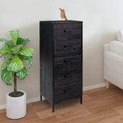 Cómoda de madera maciza de pino negro 42x35x110 cm v2806 Vetonek