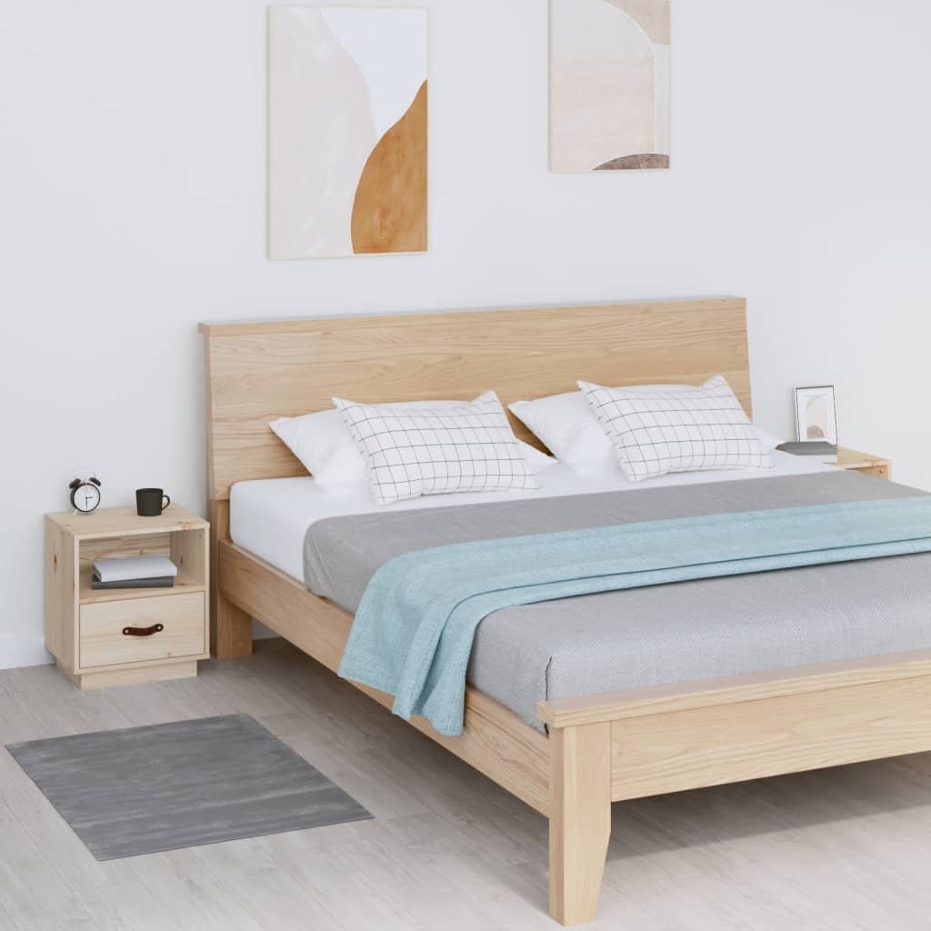 Vetonek Mesitas de noche 2 uds madera maciza de pino 40x34x45 cm