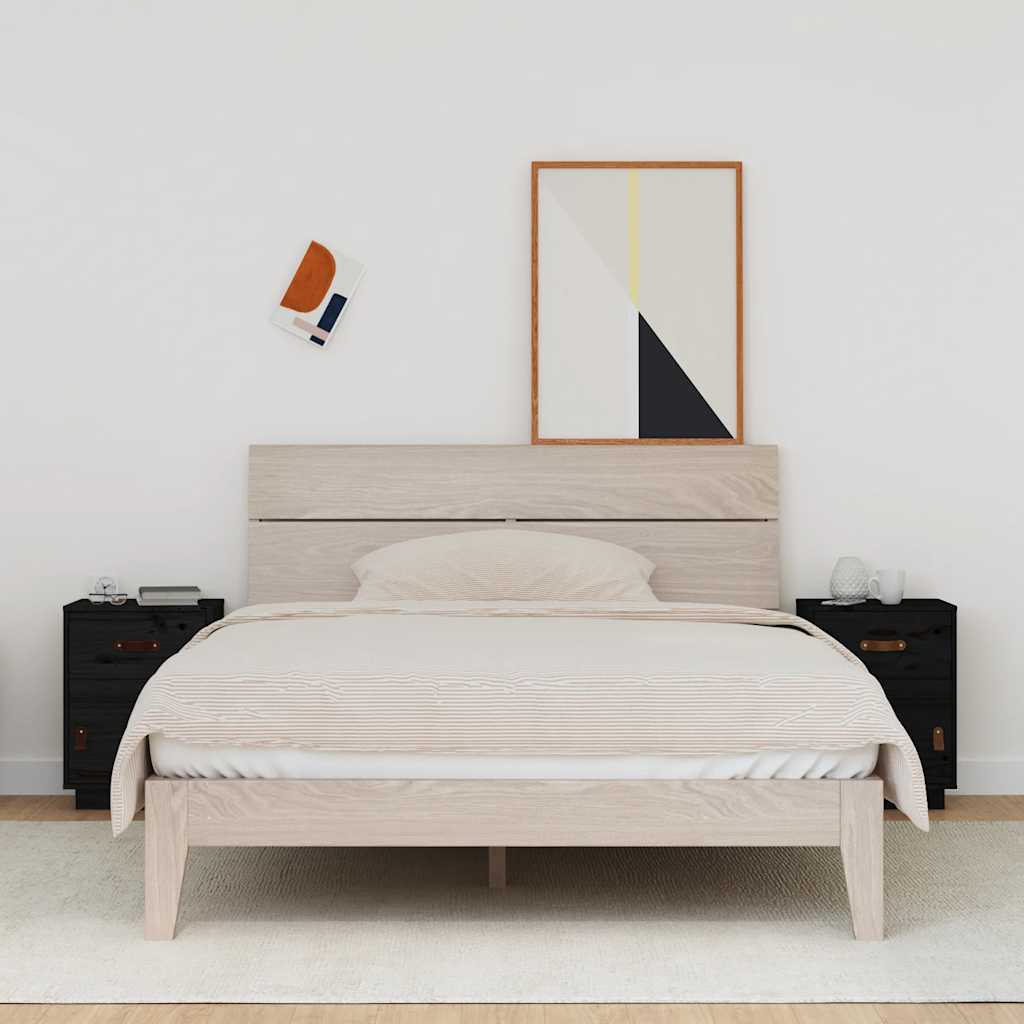 Tables de chevet 2 pcs bois de pin noir massif 40x34x55 cm v3995 Vetonek