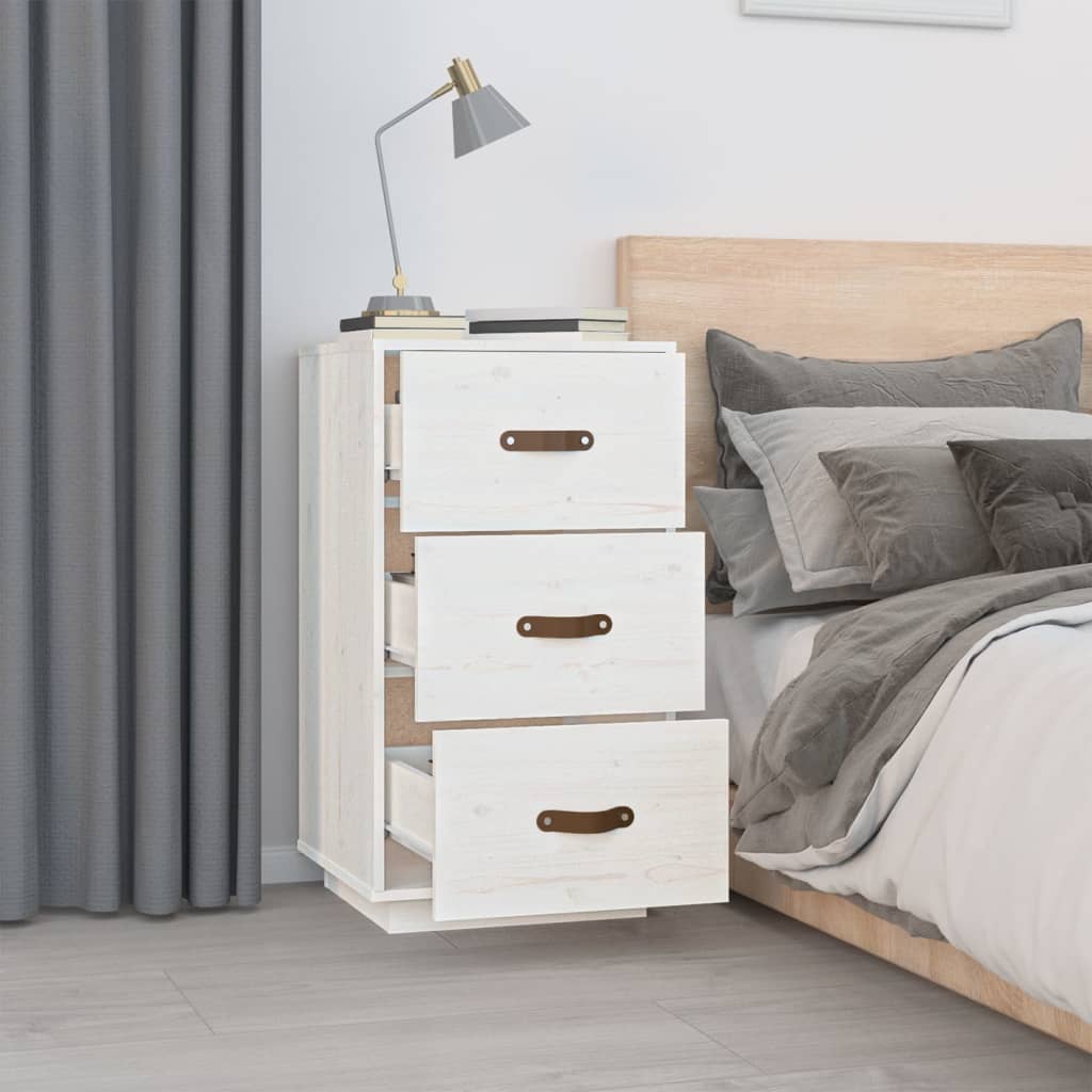 Night bedside table White pine wood 40x40x75 cm