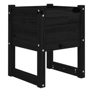 Vetonek Jardinera madera maciza de pino negro 40x40x52,5 cm